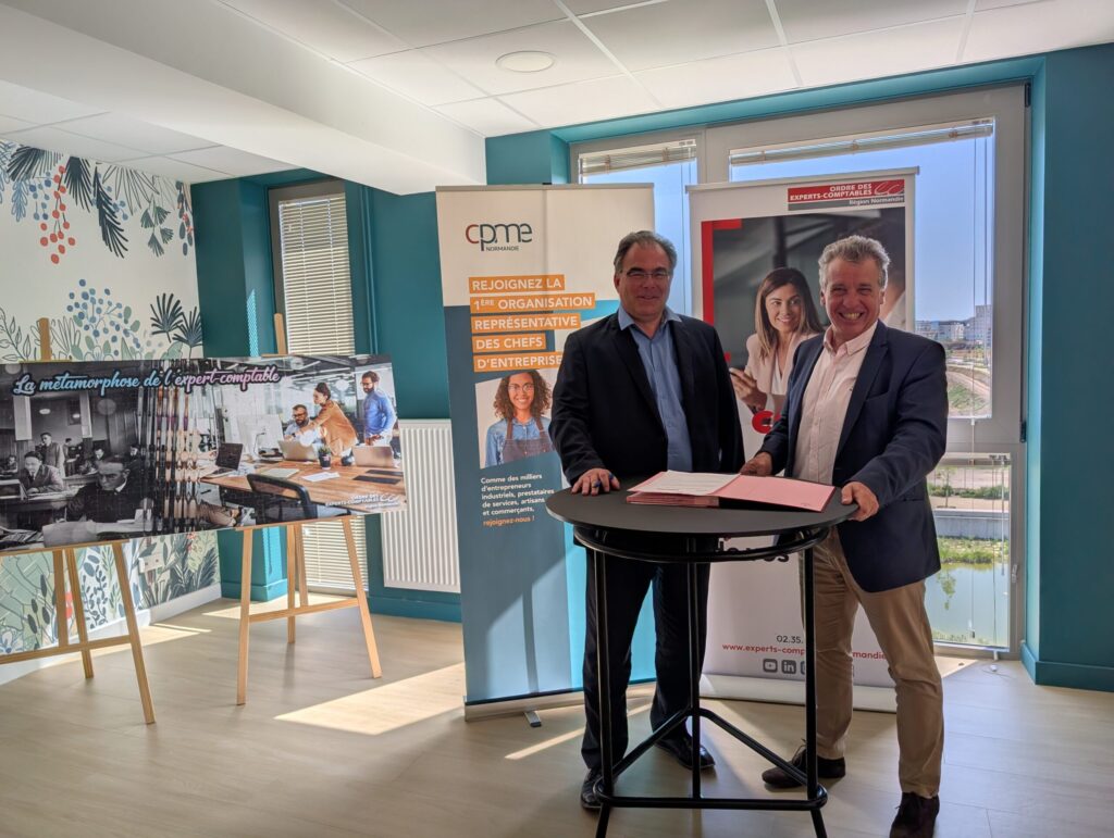 Signature d’un partenariat entre le CROEC Normandie et la CPME Normandie